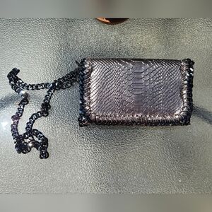 Metallic Leather Chain Strap Mini Bag